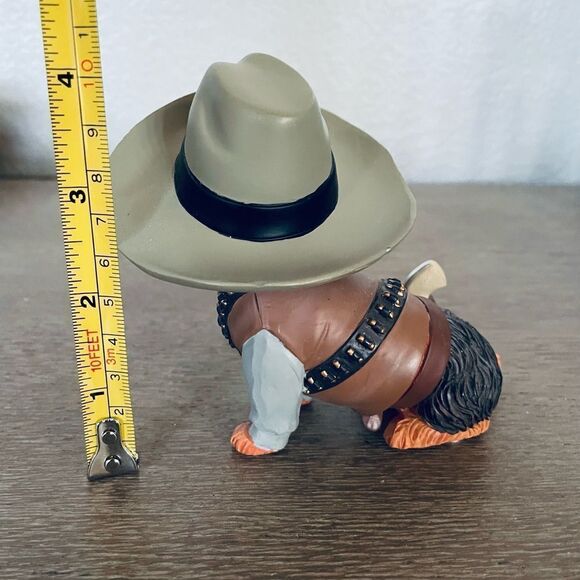 Hamilton Collection Spurs N Furs Yorkie Dog Wild West Cowboy Figurine - Picture 2 of 5